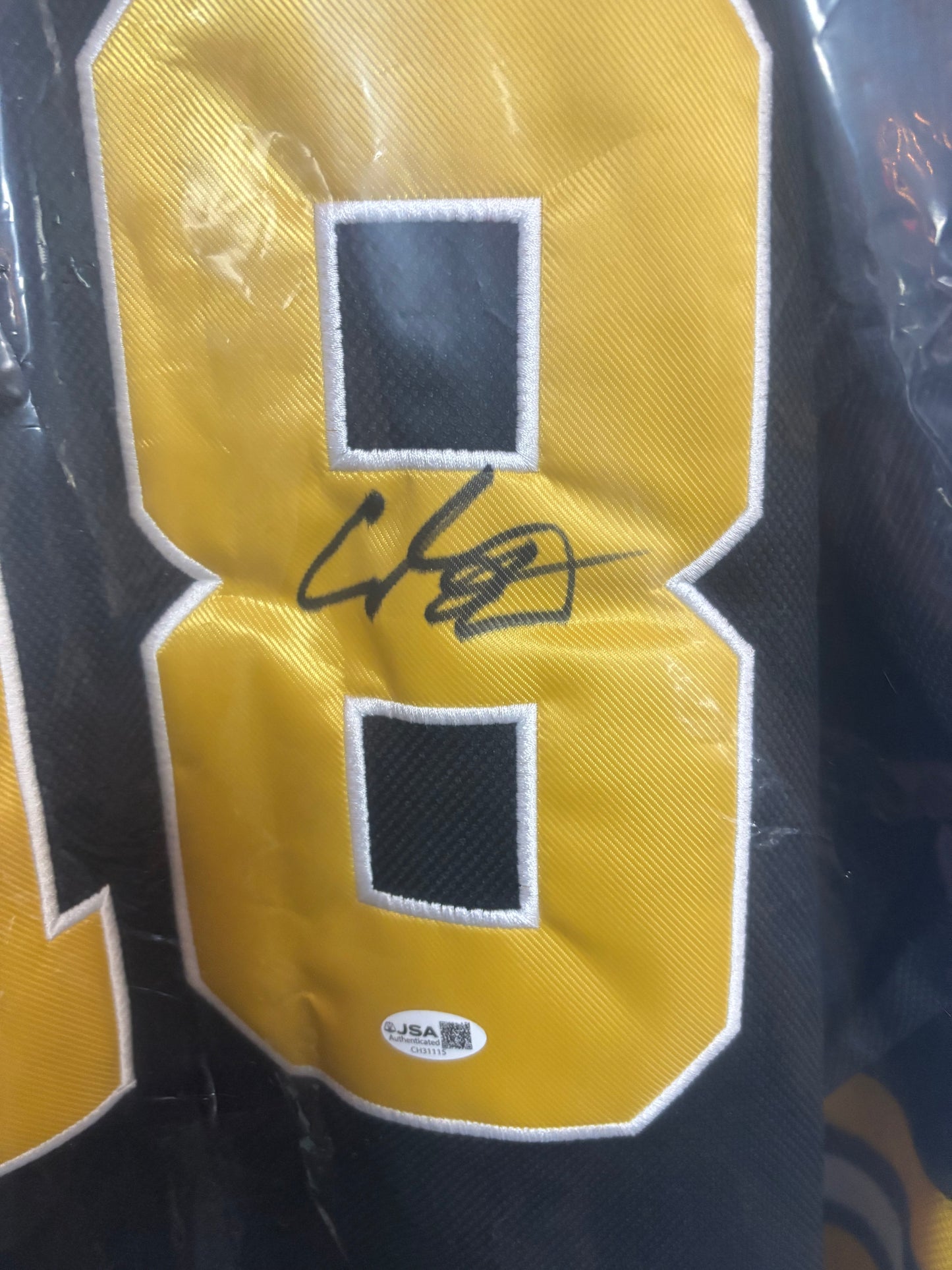 Adam Sandler Happy Gilmore Boston Bruins Autographed Jersey.  JSA COA.
