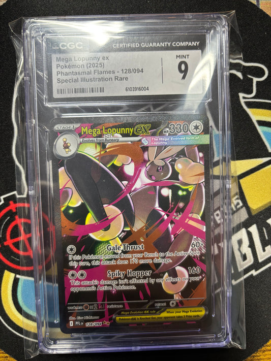 2025 Pokemon Mega Lopunny ex 128/094 CGC 9!