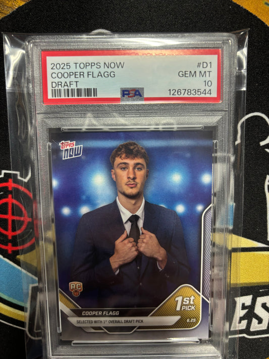 2025 Topps Now Cooper Flagg Draft RC #D1 PSA 10.