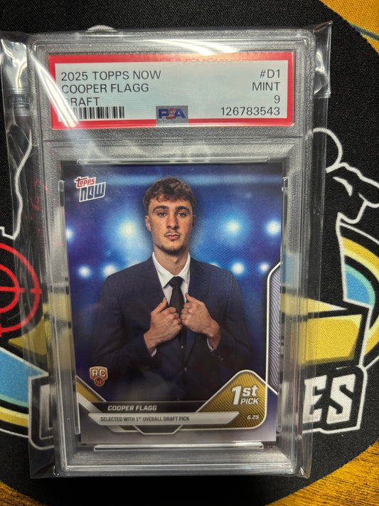 2025 Topps Now Cooper Flagg Draft RC #D1 PSA 9.