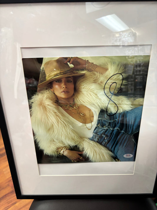 Jennifer Lopez Autographed and Matted Framed Album Cover "JLO" PSA COA!