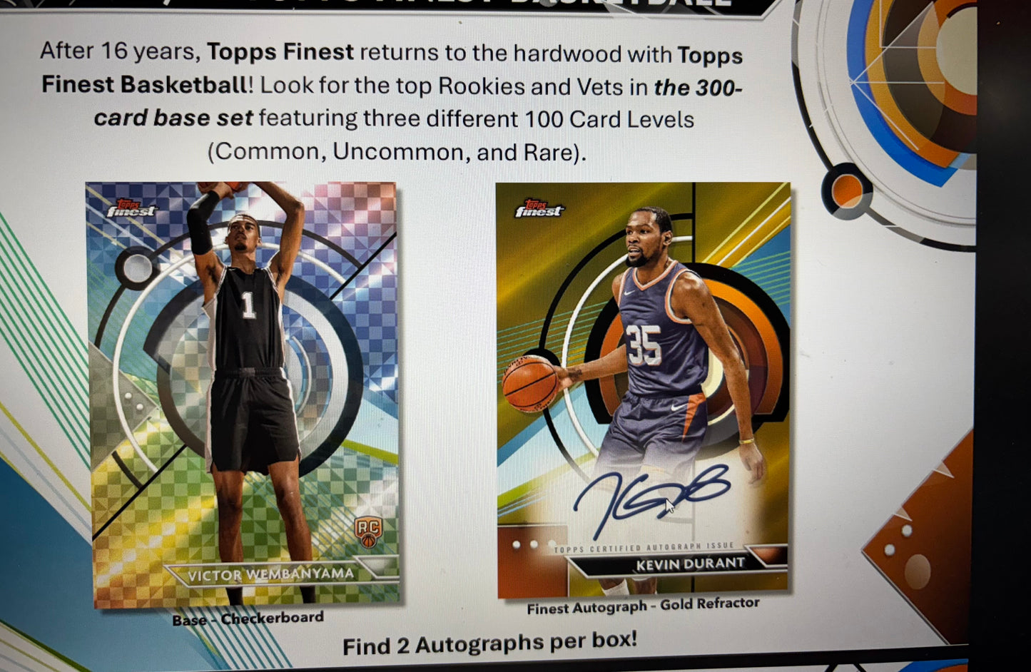 2023-24 Topps Finest NBA Hobby Breaker! 2 Auto's!