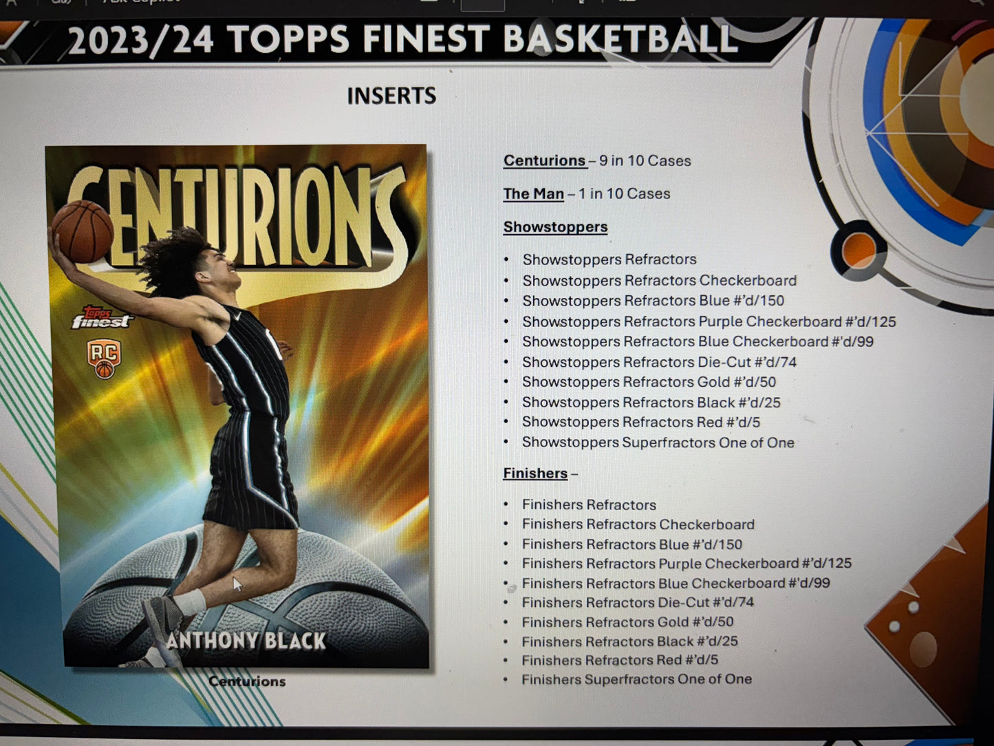 2023-24 Topps Finest NBA Hobby Breaker! 2 Auto's!