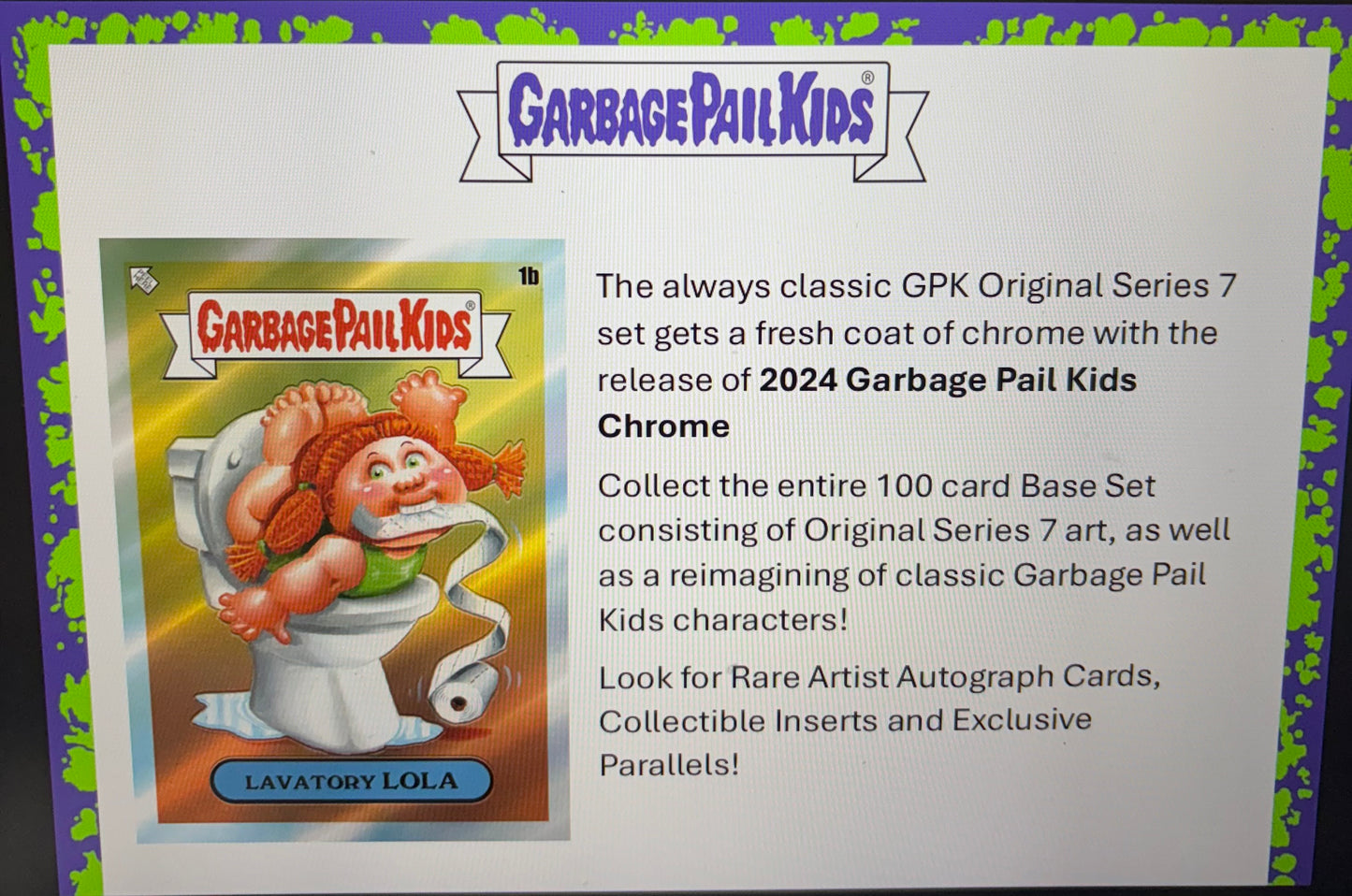 2024 Topps Chrome Garbage Pail Kids Hobby Box! New!