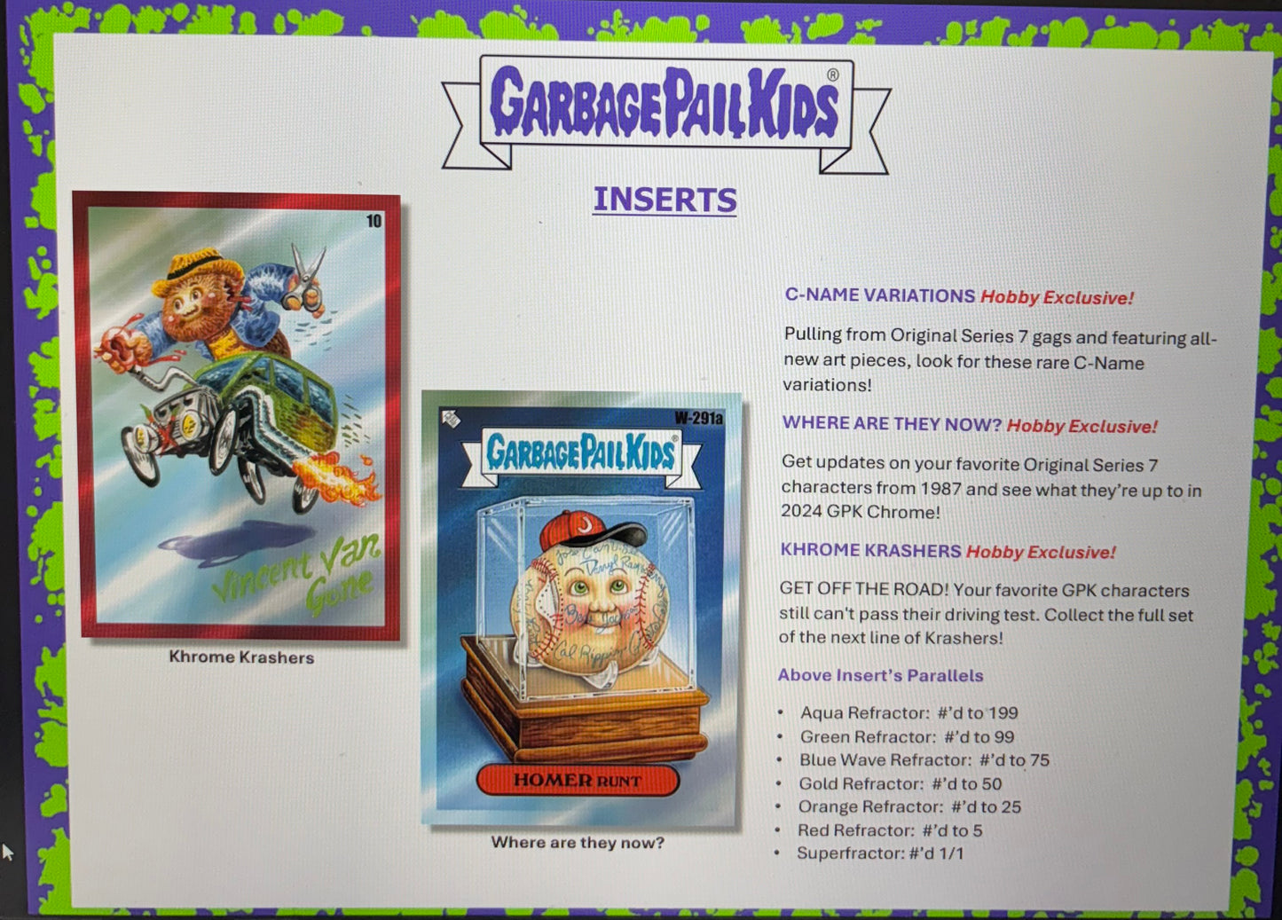 2024 Topps Chrome Garbage Pail Kids Hobby Box! New!