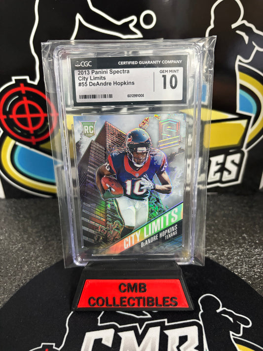 2013 Panini Spectra DeAndre Hopkins Limited RC #55 CGC Graded 10! City Limits 03/99!
