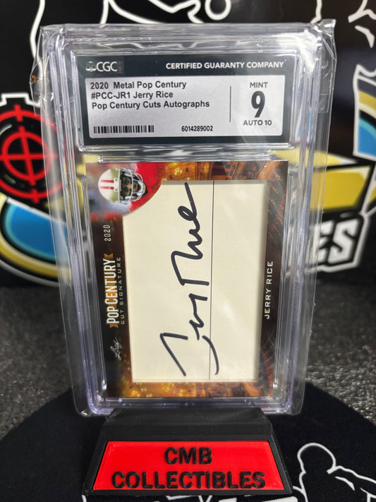 2020 Metal Pop Century Jerry Rice Cut Auto! CGC Graded 10/9!