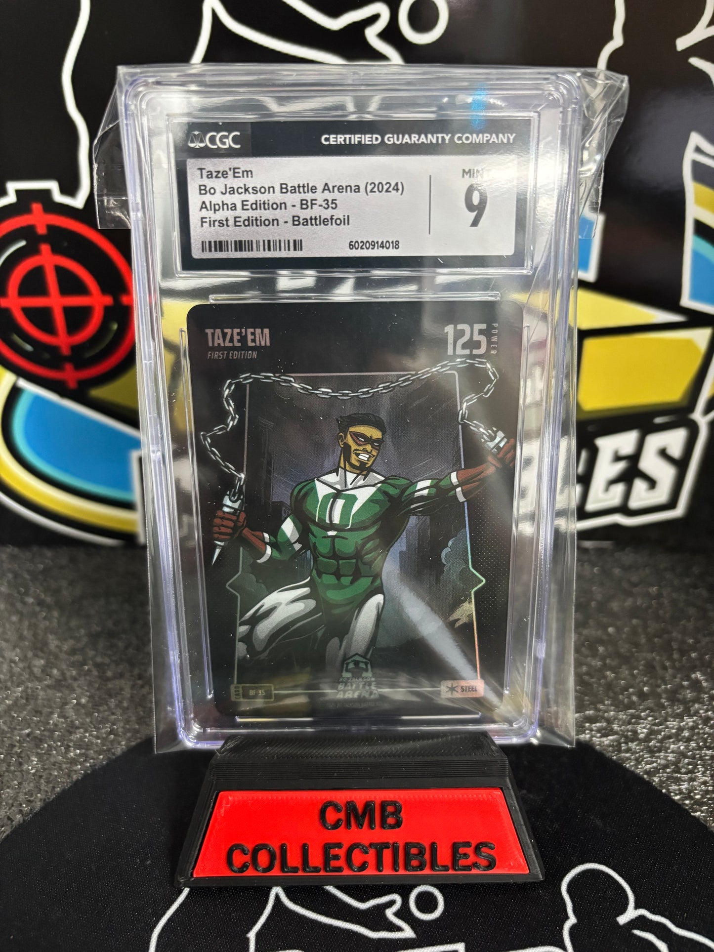 2024 Bo Jackson Battle Arena Taze 'Em! First Edition Battle foil. #BF-35. CGC graded 9!