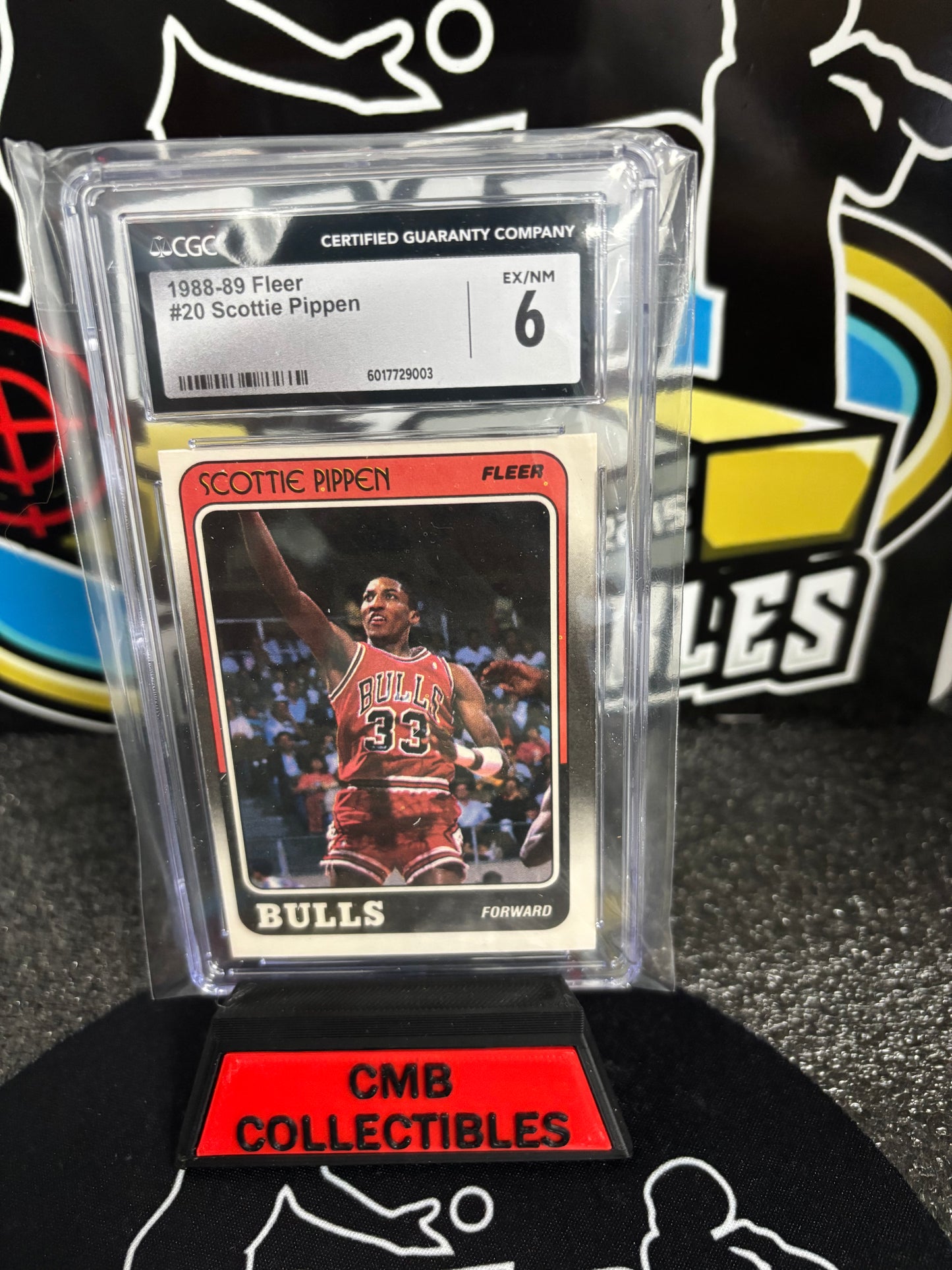1988-89 Fleer Scottie Pippen RC #20 CGC Graded 6.