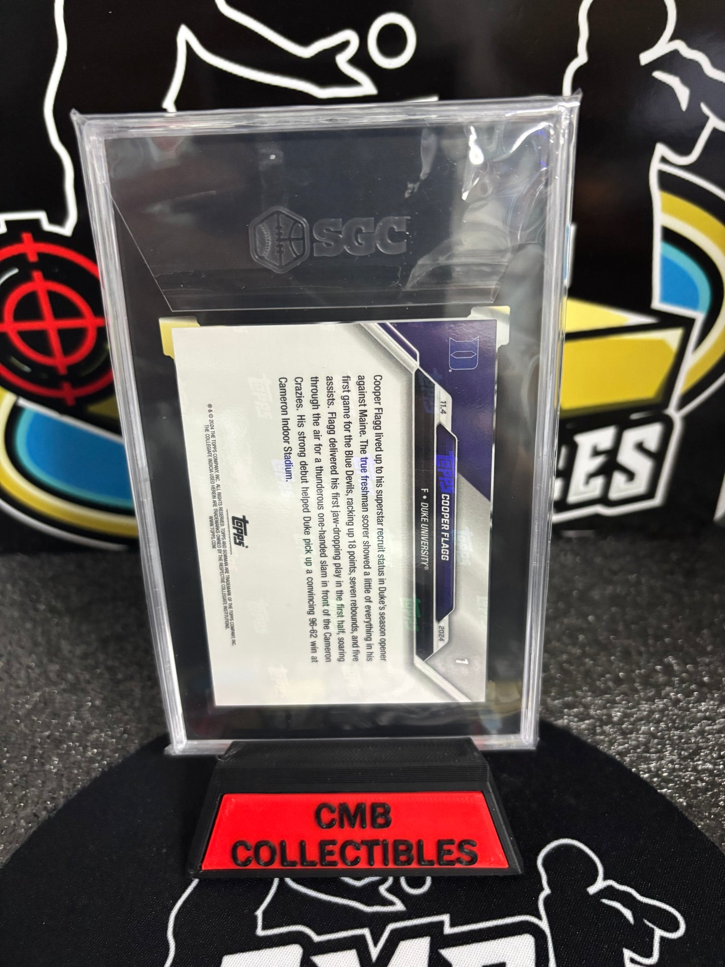 2024-25 Bowman U Now Cooper Flagg #1 Graded SGC 10!