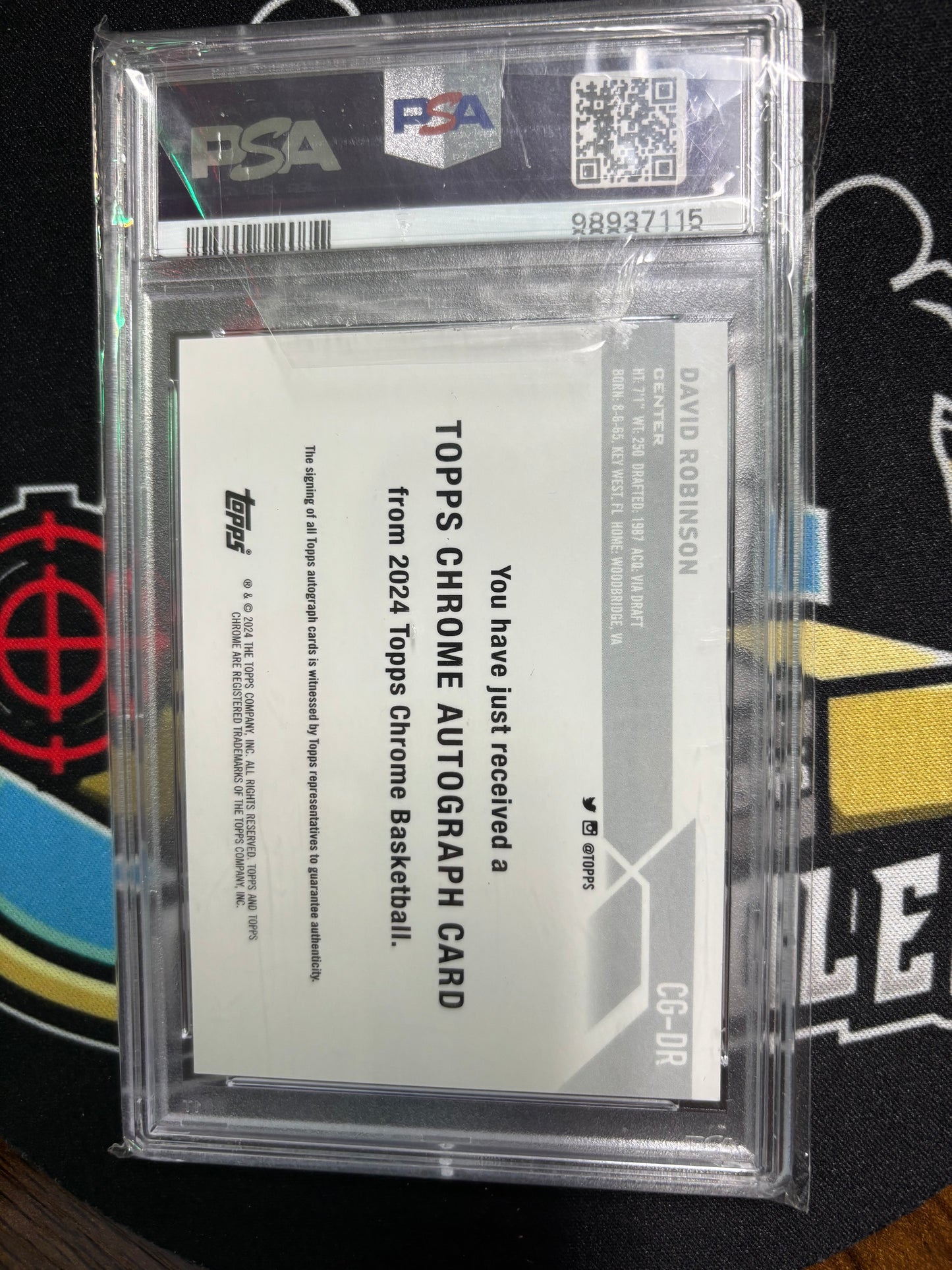 2023 Topps Chrome David Robinson Auto 40/50!