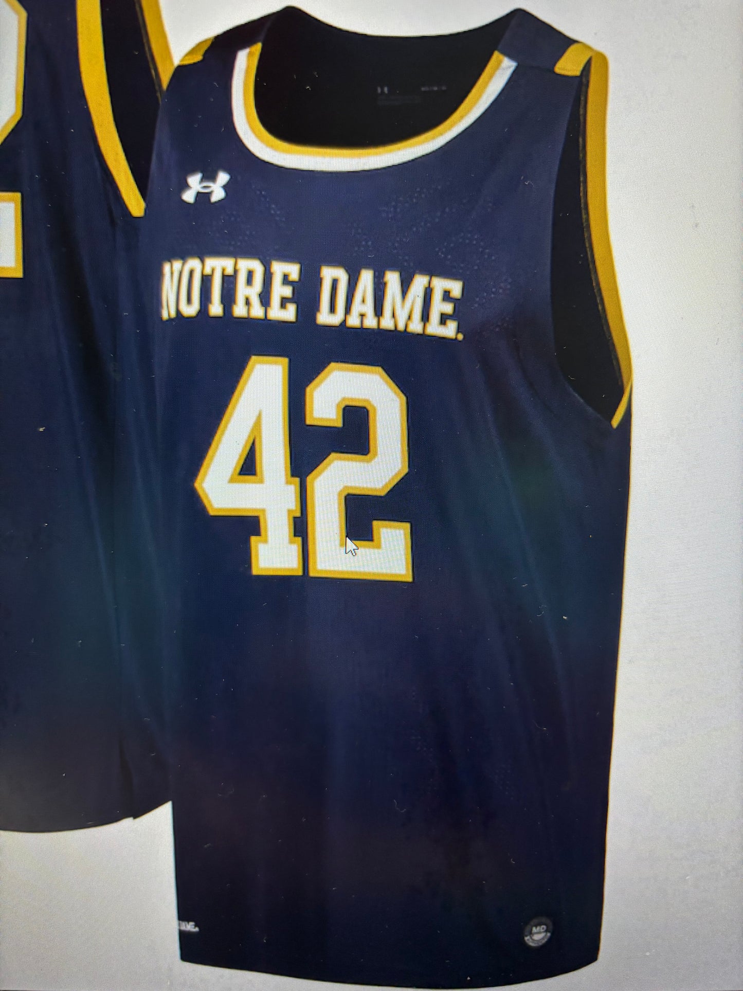 Notre Dame Fighting Irish Under Armour Replica Basketball Jersey - Navy.