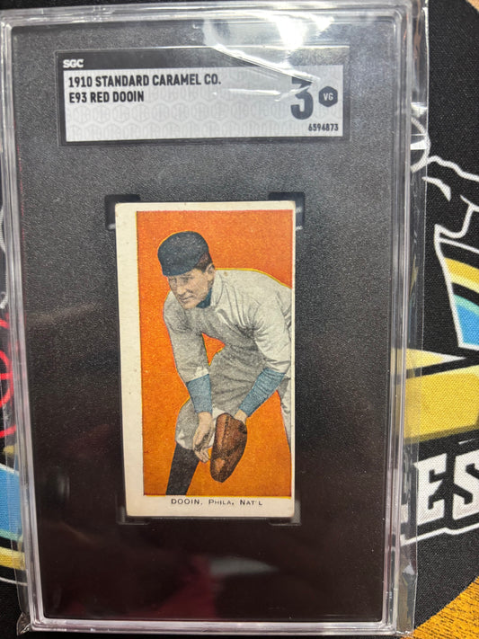1910 Standard Caramel Co. E93 Red Dooin SGC 3.