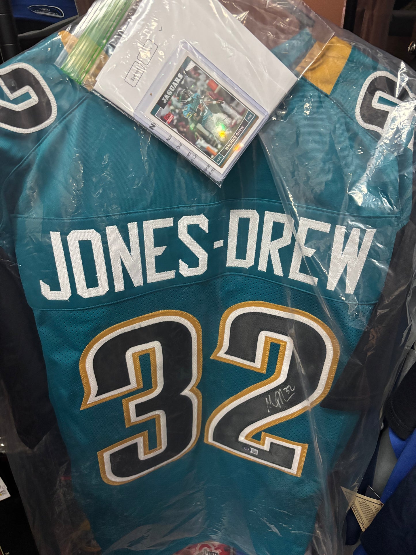 Maurice Jones Drew Jacksonville Jaguars Teal Autographed Jersey! Beckett COA!