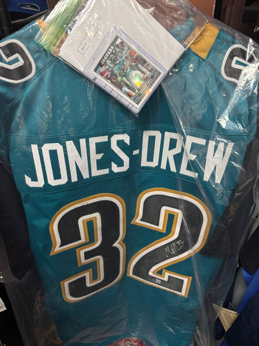 Maurice Jones Drew Jacksonville Jaguars Teal Autographed Jersey! Beckett COA!