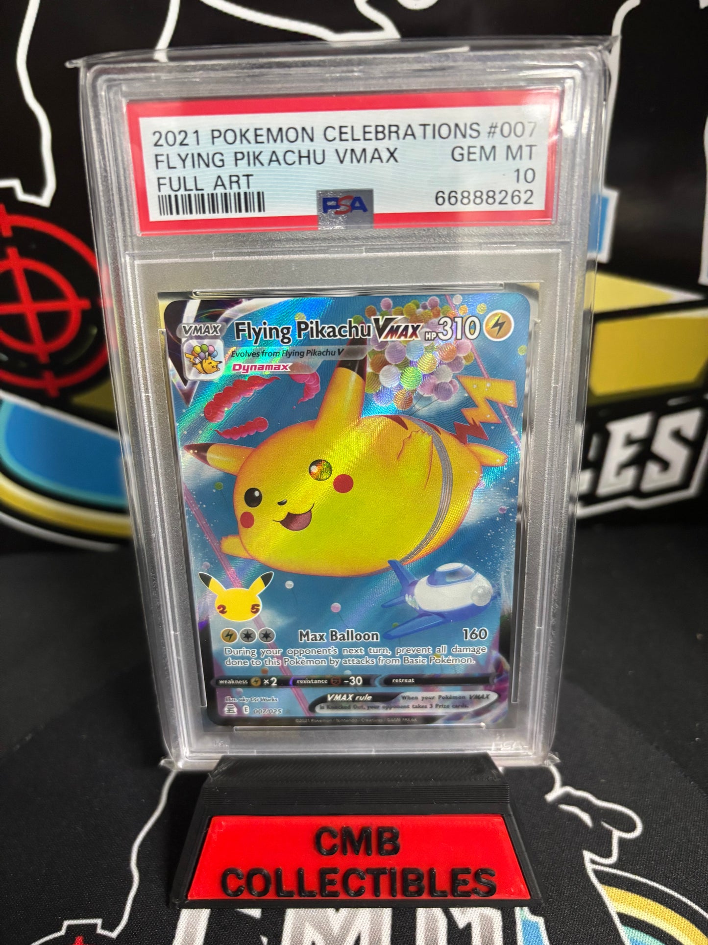 2021 Pokemon Celebrations Flying Pikachu VMax #007 PSA 10!
