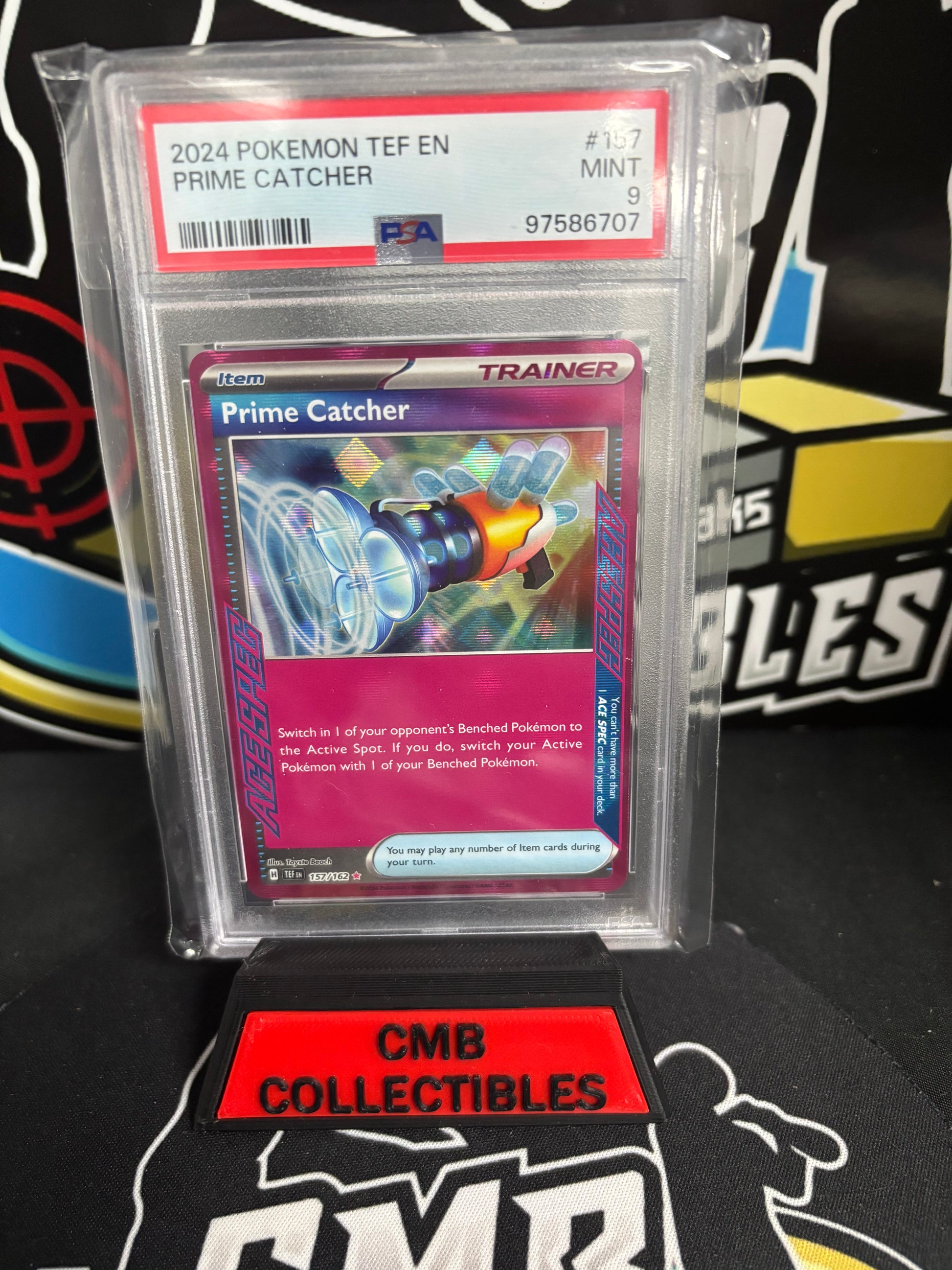 2024 Pokemon TEF EN Prime Catcher #157 PSA 9. – CMB Collectibles