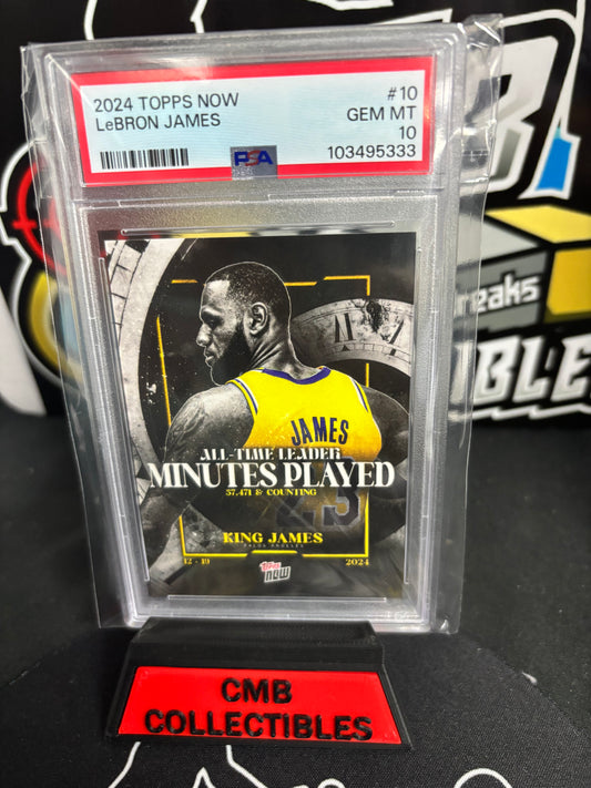 2024 Topps Now Lebron James All Time Leader Minutes Played PSA 10!