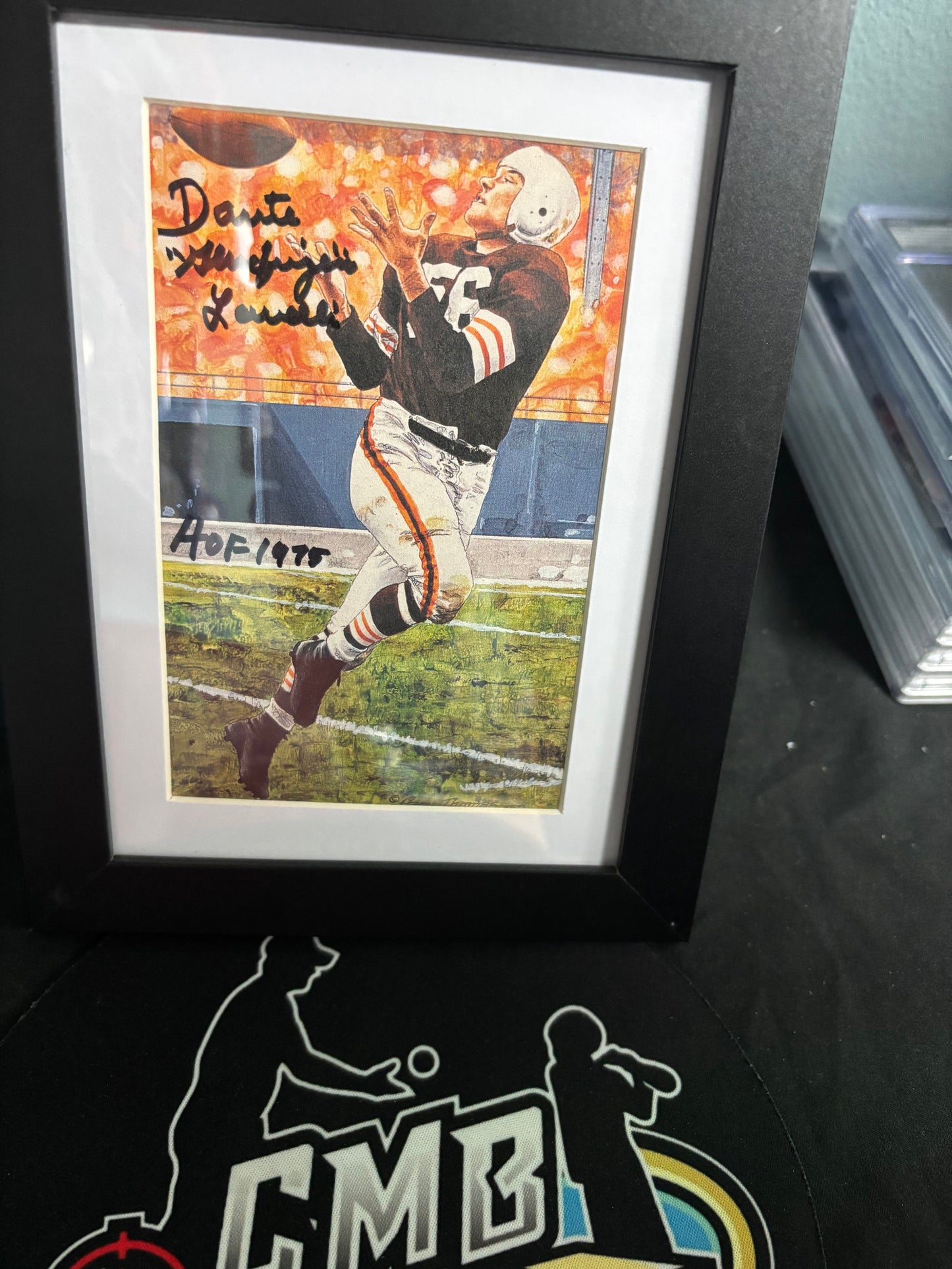 Dante Lavelli Autographed Limited Art Series Print. Framed. COA.