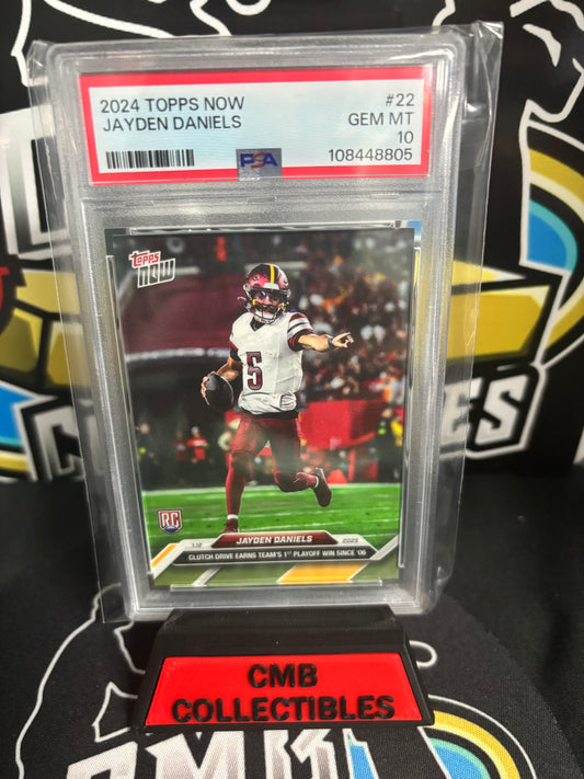 2024 Topps Now Jayden Daniels RC #22 PSA 10! 1.12.2025 First Playoff Win Since 2006!