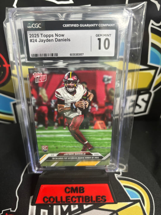 2025 Topps Now Jayden Daniels RC #24 CGC 10.