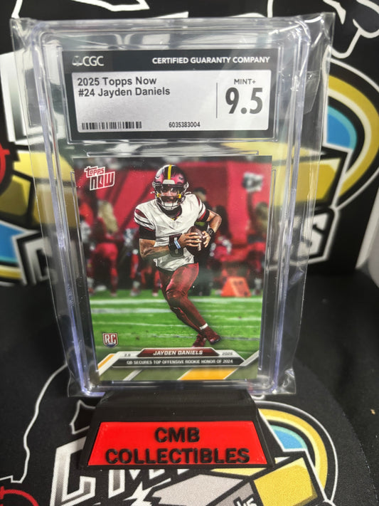 2025 Topps Now Jayden Daniels RC #24 CGC 9.5.  Secures Top Offensive Rookie Honor of 2024 on 2.6.25.