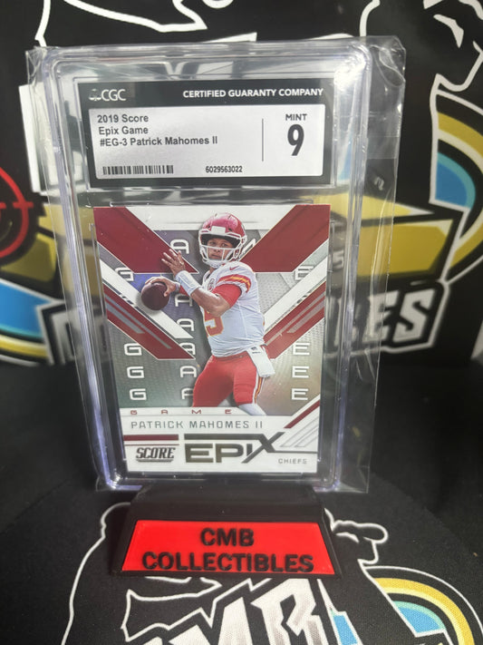2019 Score Epix Game Patrick Mahomes #EG-3. CGC 9.