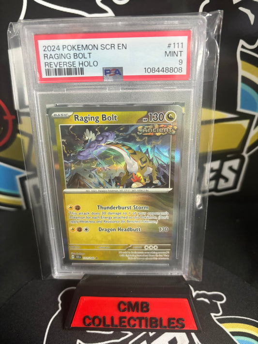 2024 Pokemon Raging Raging Bolt Reverse Holo #111 PSA 9.