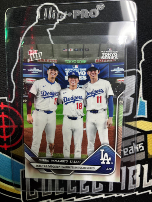 2025 Topps Now MLB World Tour Tokyo Series Ohtani, Yamamoto & Sasaki. #7!
