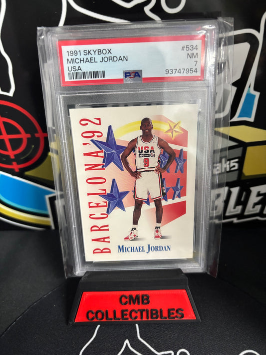 1991 Skybox Michael Jordan USA Barcelona 92 #534 PSA 7!