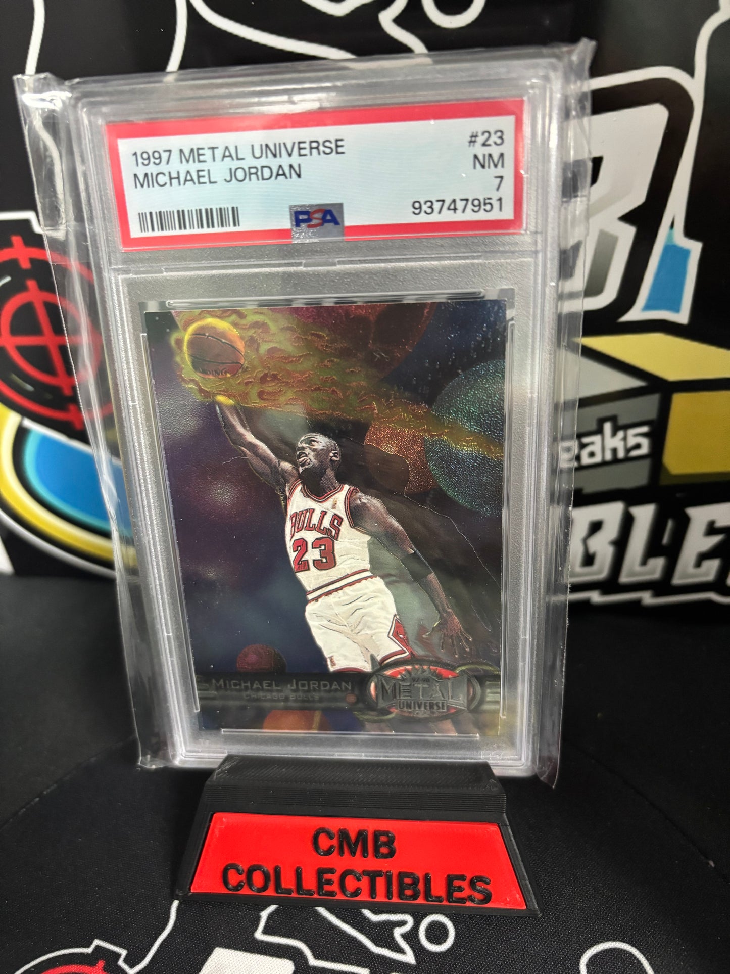 1997 Fleer Metal Universe Michael Jordan #23 PSA 7.