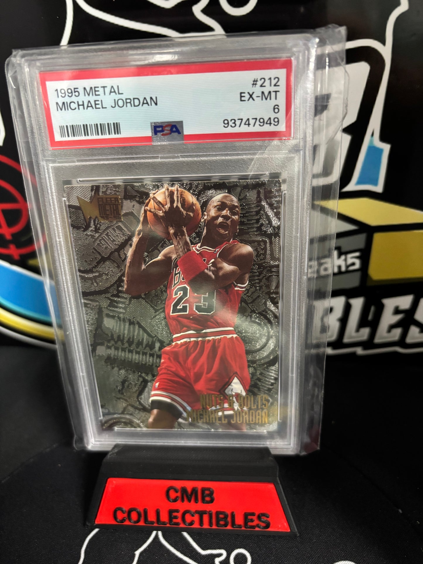 1995 Fleer Metal Michael Jordan Nuts and Bolts #212. PSA 6!