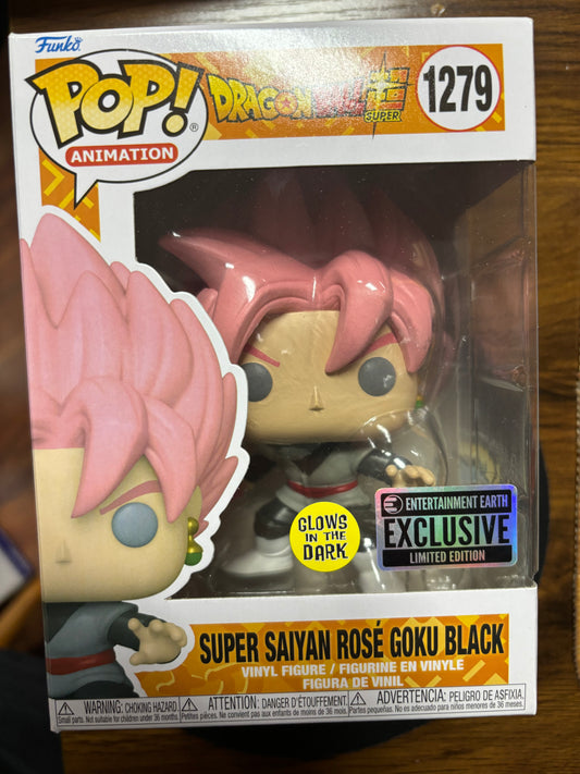 Funko Pop Dragon Ball Z Super Saiyan Rose Goku Black #1279! New!