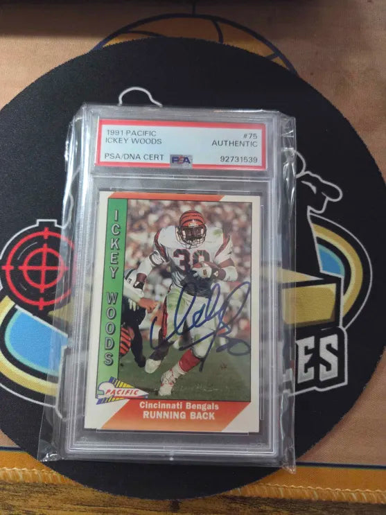 1991 Pacifi Ickey Woods PSA Auto