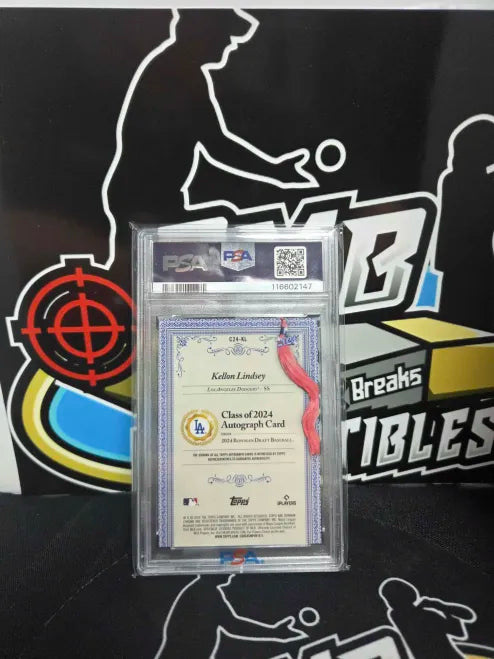 2024 Bowman Draft Kellon Lindsey Autograph PSA 10. See Description