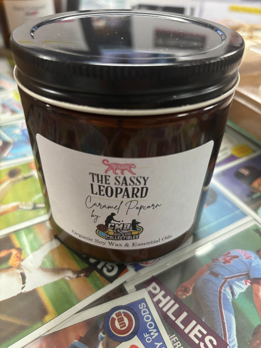 Carmel Popcorn Candle. Large Jar.