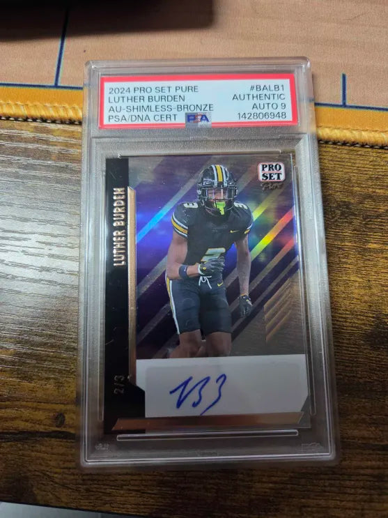 2024 Leaf Autograph 2/3 Luther Burden PSA AUTO 9