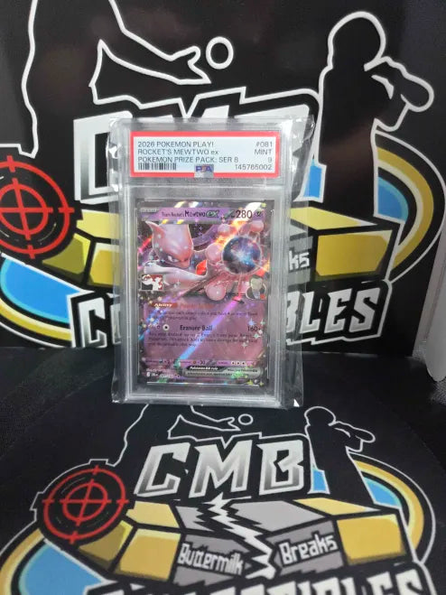 2026 Pokemon Play! Rocket's Mewtwo EX PSA 9. See Discription