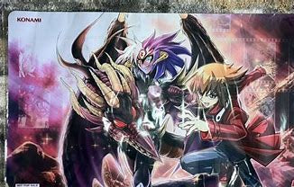 YuGiOh Playmat Jaden & Yubel English. New.