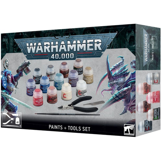 WARHAMMER 40K Paints+Tools Set