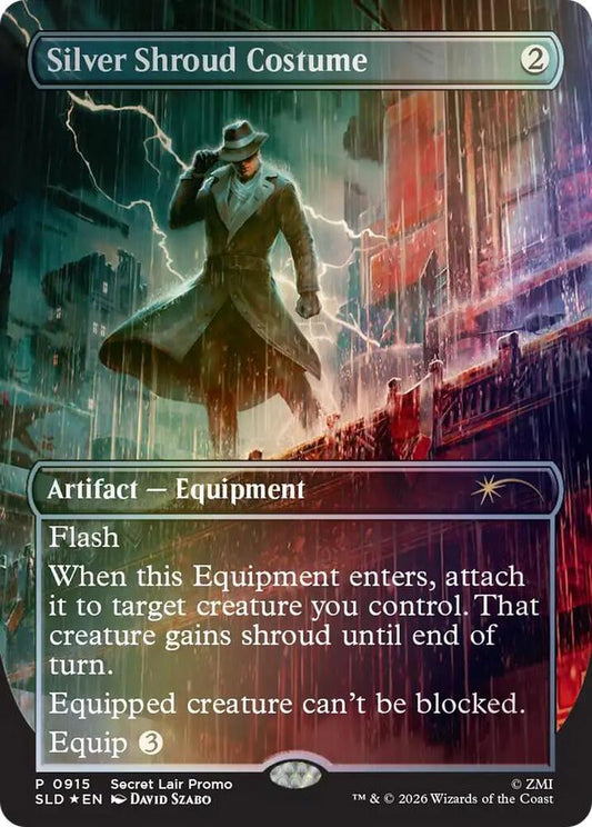 Secret Lair Fallout Silver Shroud Costume - Secret Lair Drop Series (SLD). New and Sealed.