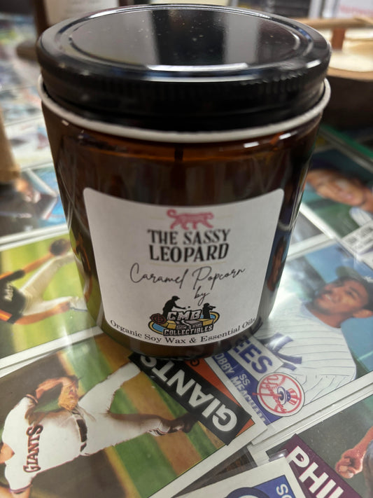 Carmel Popcorn Candle. Small Jar.
