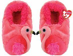 TY Beanie Boo's Fashion Slipper Socks - Flamingo M