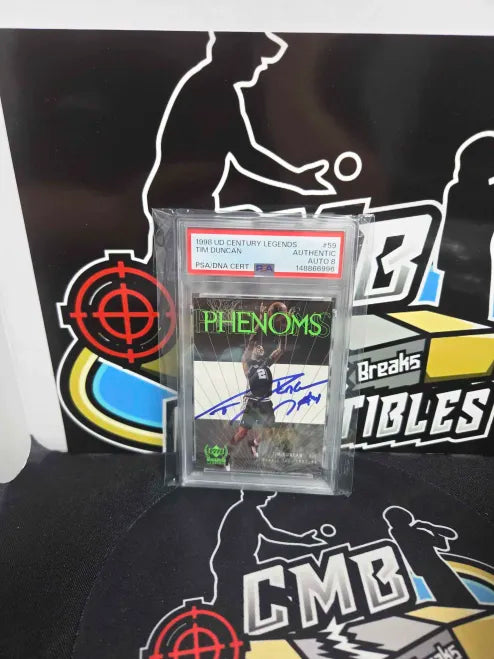 1998 Upper Deck Autograph Tim Duncan PSA AUTO 8