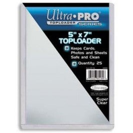 Ultrapro 5 X 7" Toploader". New. 25pk.