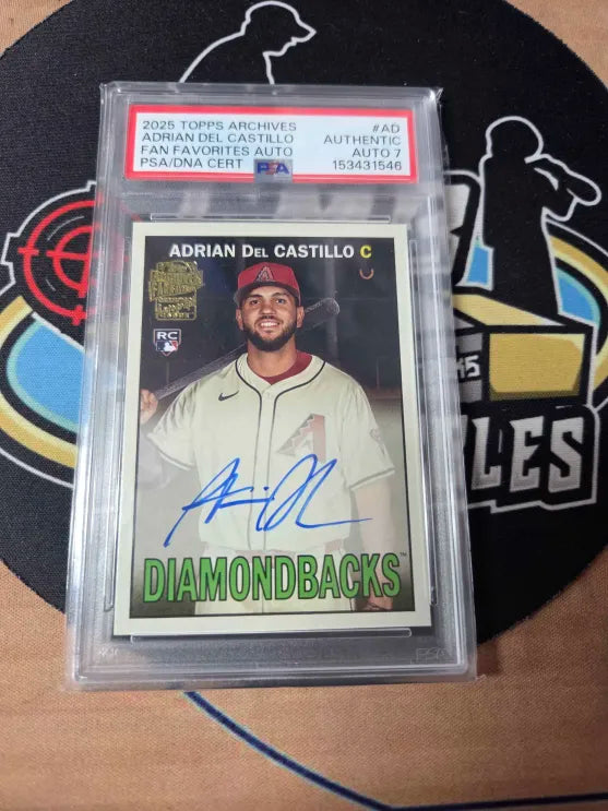 2025 TOPPS Adrian Del Castillo PSA AUTO 7