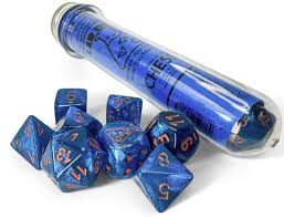 Chessex - Dice Poly Lab 9 Borealis Midnight/Copper 7ct set