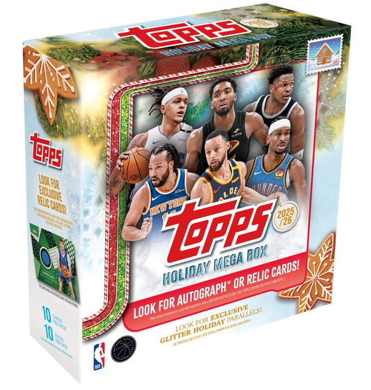 2025/26 Topps Holiday Basketball Mega Box. New. Pre-order with limits.
