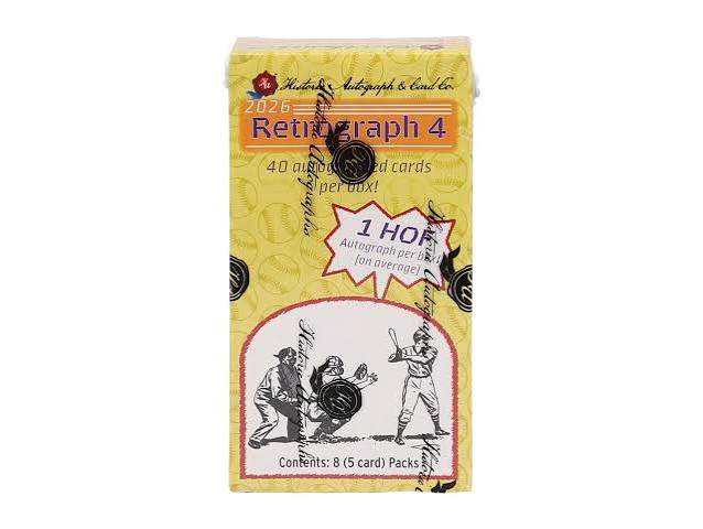 2026 Retrograph 4 Baseball Hobby Box. New. 40 autos!