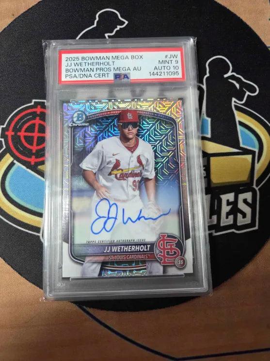 2025 Bowman JJ Wetherholt Autograph PSA AUTO 10